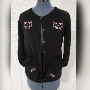 Black Katz Lucky 13 Cardigan, size M